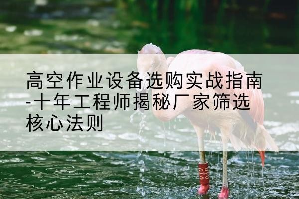 巫溪剪叉式升降机厂家-高空作业设备选购实战指南-十年工程师揭秘厂家筛选核心法则