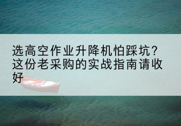 巫溪高空作业升降机厂家推荐-选高空作业升降机怕踩坑？这份老采购的实战指南请收好