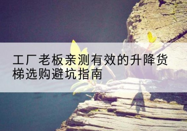 巫溪升降货梯怎么选-工厂老板亲测有效的升降货梯选购避坑指南